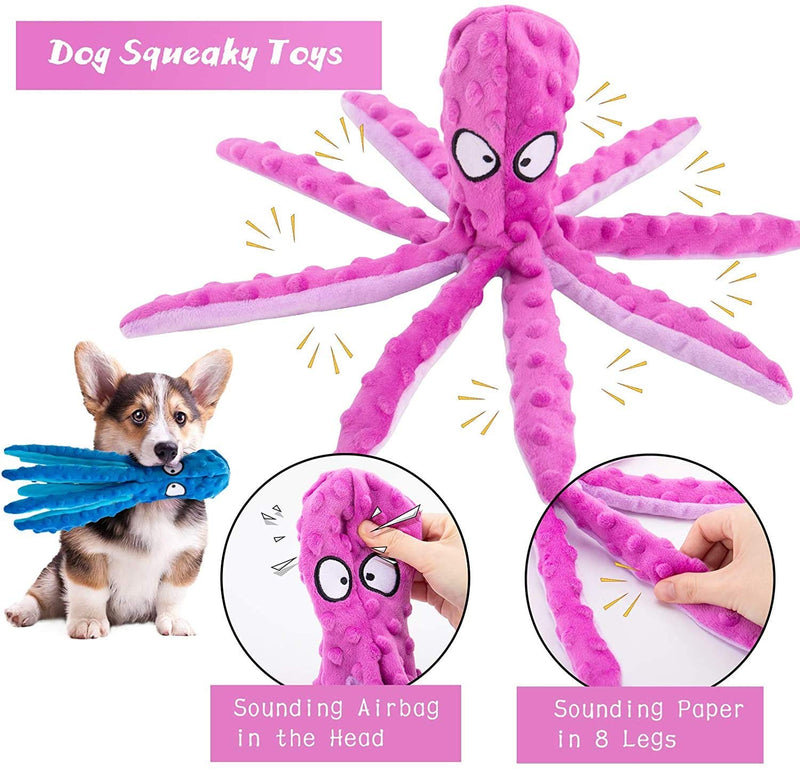 [3 Pack] Squeaky Dog Toys- No Stuffing Plush Dog Toy,Puppy Teething Chew Toys,Durable for Interactive Dog Chew Toys,Fit for Small/Medium Dogs Interactive Training Games Playing - PawsPlanet Australia