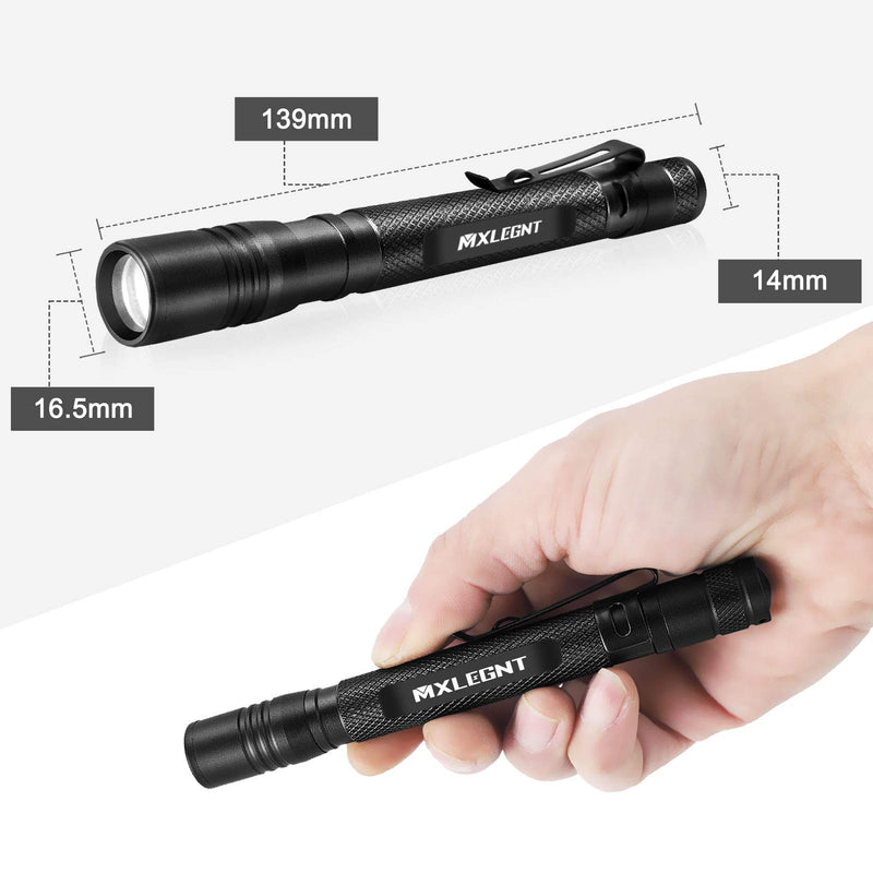 MXLEGNT UV Pen Torch 2 Pack Ultraviolet Blacklight 395nm Flashlight Zoomable Pet Urine Stain and Bed Bugs Detector Powered by AAA Battery (Black Light, 2 Pack, Battery Not Included) Black Light - PawsPlanet Australia