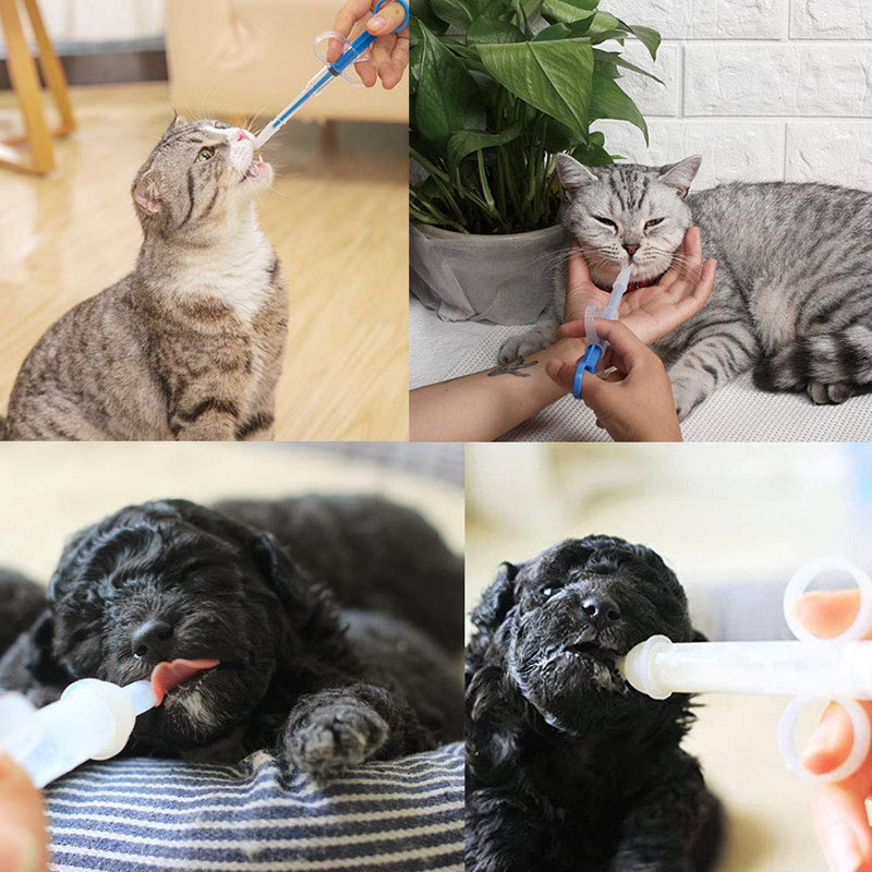 onebarleycorn - Pet Dog Cat Pill Gun,Cat Pill Popper Dog Pill Pusher Cat Feeding Syringe Capsule Tablet Soft Tip Piller Device Teat Nipple Feeder for Dogs cats - PawsPlanet Australia