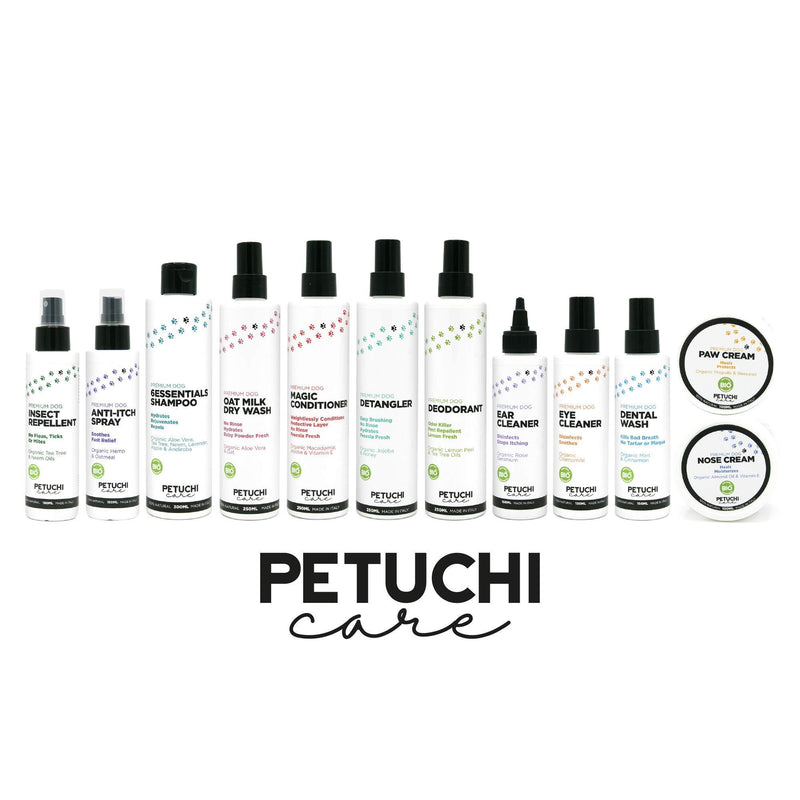 PETUCHI Dog Detangler Spray; No Rinse; Easy Brushing with Organic Jojoba & Honey; 250ml - PawsPlanet Australia