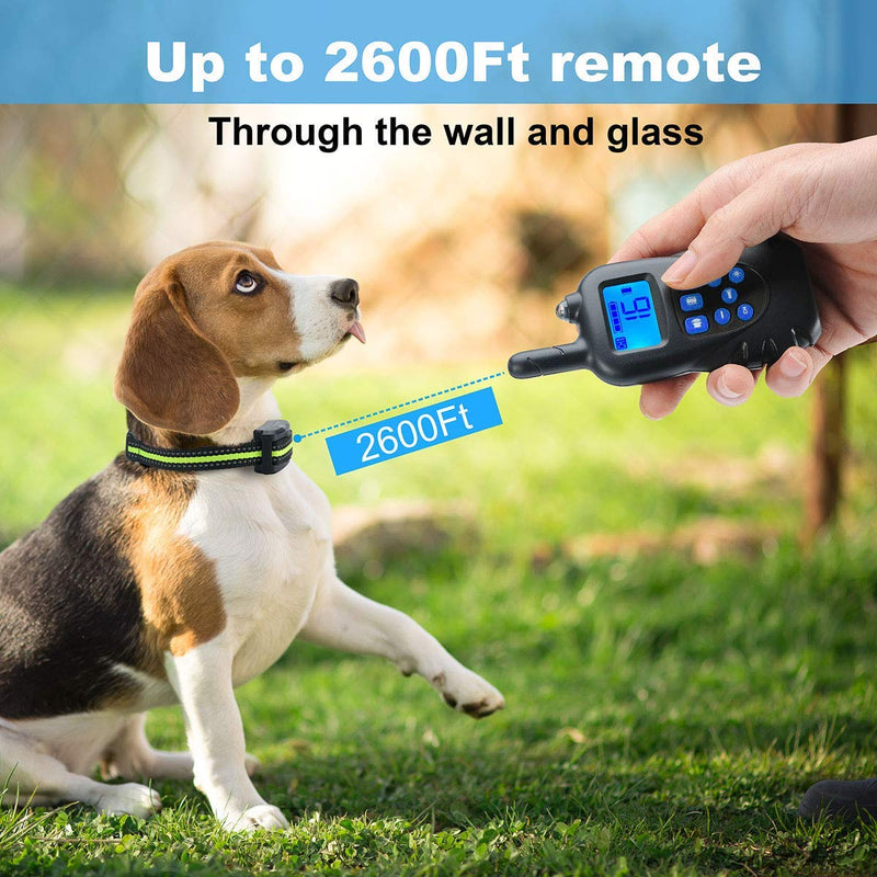 [Australia] - The value 'Dog Training Collar – Dog Shock Collar with Remote Up to 2600Ft Remote Range, 3 Training Modes: Beep Vibration Static Shock - 1~16 Vibration Shock Levels - Rechargeable Waterproof W/Charger Blue 