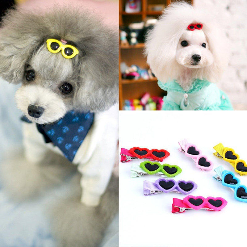 MinLia 8PCS Fashion Pet Dog Hair Bows Clips, Pet Dog Grooming Cute Hair Bows Keychain - PawsPlanet Australia