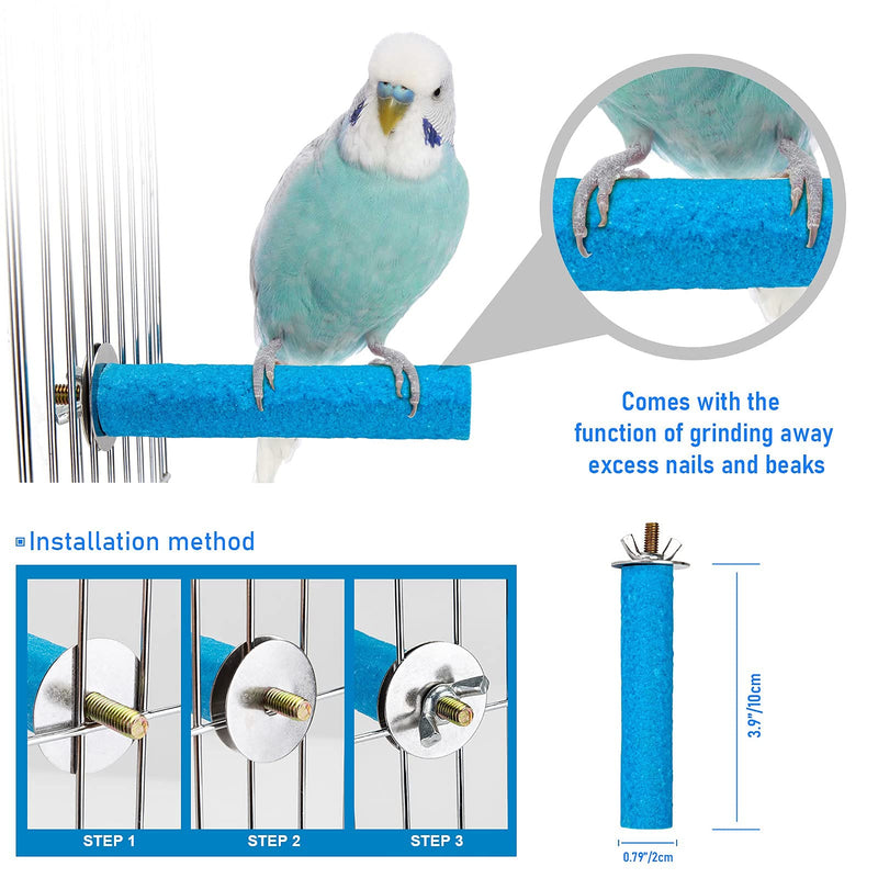 YAYMEW Bird Cage Accessories Perches Stand Rope Ladder Hanging Swing Toys for Small Parrots and Birds Only (3 Pcs) - PawsPlanet Australia