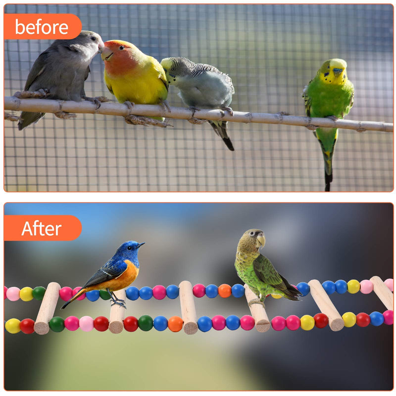 EndearingTails 10 Ladders Bird Ladder Bridge, Swing/Climbing Toys for Parakeet, Cockatiel, Finch, Lovebird, Monk Parakeet, Parrotlet, African Gray Parrot, Hanging cage Accessory - PawsPlanet Australia