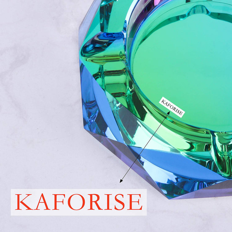 Kaforise Crystal Outdoors Indoors Cigarette Ashtray Ash Holder Case, Colorful Pattern Home Office Tabletop Beautiful Decoration Craft (bling bling 03) Bling Bling 03 - PawsPlanet Australia