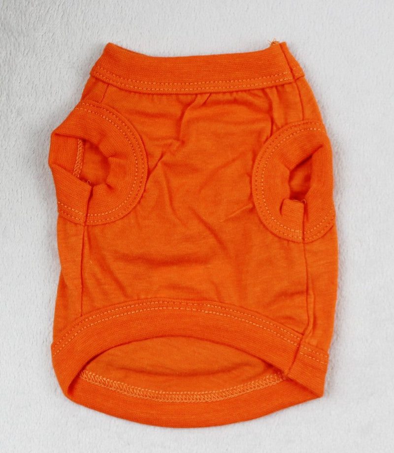 [Australia] - Alroman Dogs Shirts Orange Vest Clothing for Dogs Cats XS Dog Vacation Shirt Male Female Dog Clothing Puppy Summer Clothes Girls Boys Cotton Summer Shirt Small Dog Cat Pet Clothes Vest T-shirt Apparel Pure Orange 