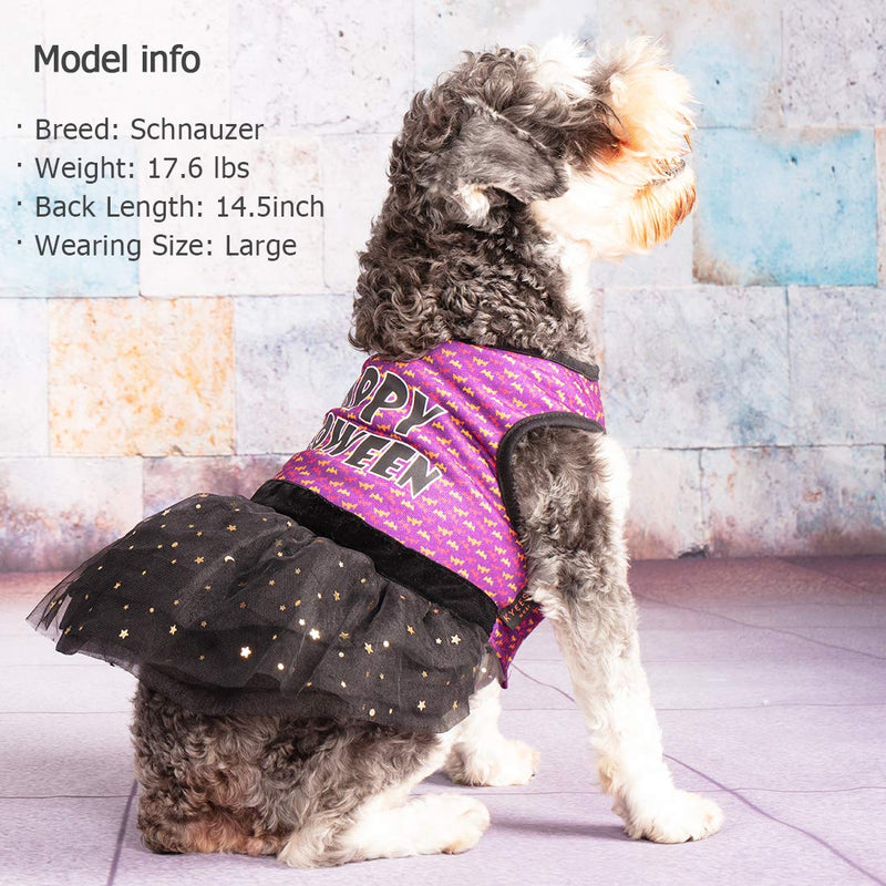 [Australia] - kyeese Christmas Dog Dress for Small Dogs Tutu Dress with Star Printing Cat Dress Holiday Medium 