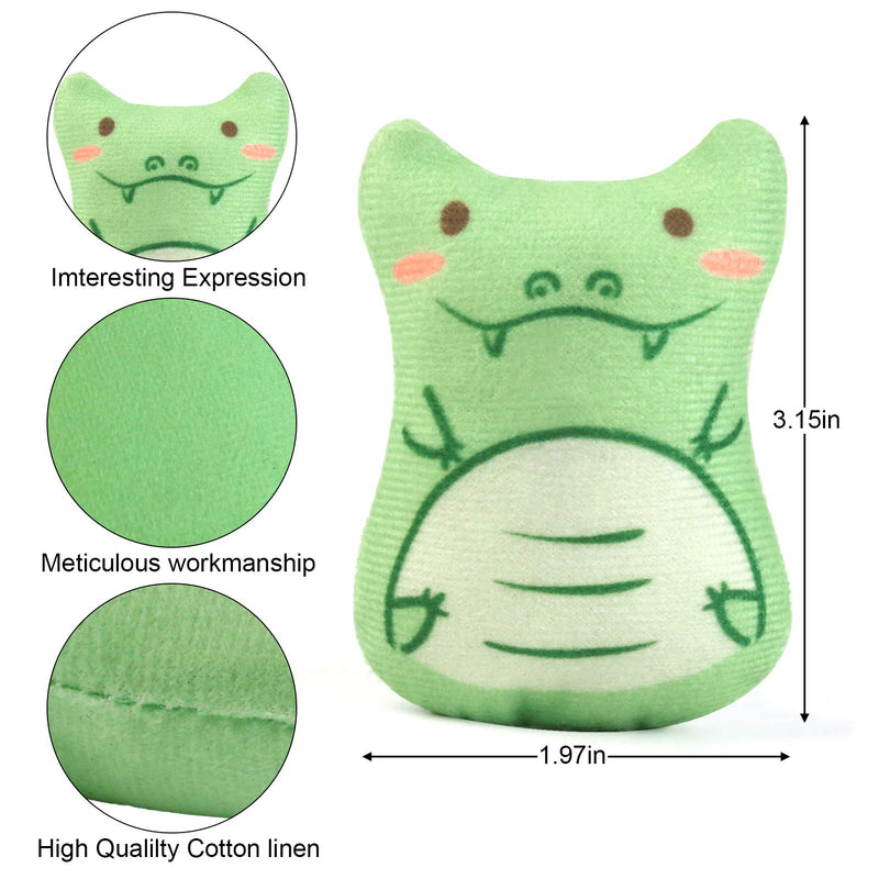 Dorakitten Catnip Toys for Indoor Cats - 5PCS Plush Cat Chew Toys Teething Interactive Catnip Filled Kitten Toy Soft Pet Toy Mint - PawsPlanet Australia