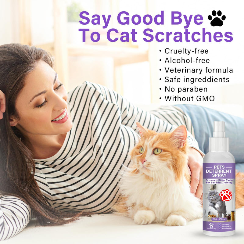 WERPOWER Cat Repellent Sprays, Anti-Scratch Training Spray & Scratch Deterrent Spray, Purple - PawsPlanet Australia