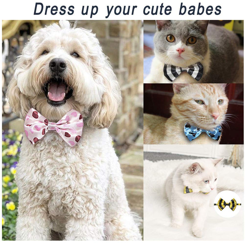 [Australia] - DSSPORT 10 PCS Dog Bow Ties, Cat Bow Ties, Adjustable Pet Bow Ties for Small Medium Dogs and Cats 