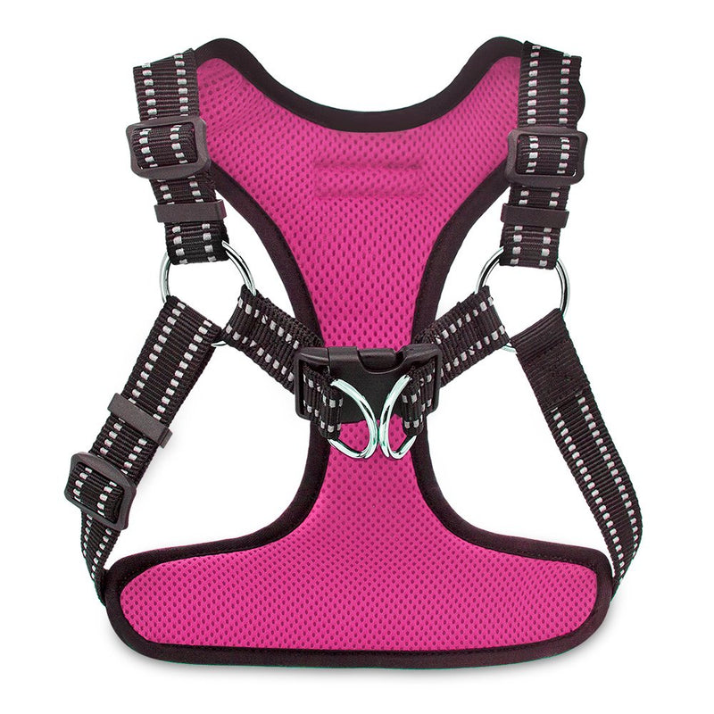 [Australia] - Voyager Step-In Flex Dog Harness - All Weather Mesh, Step In Adjustable Harness for Small and Medium Dogs by Best Pet Supplies Fuchsia 