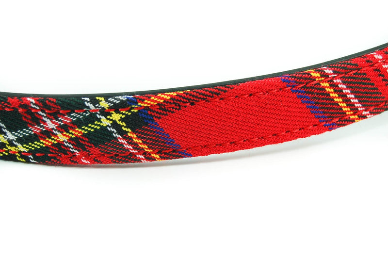 Pet Palace SALE Tartan Plaid fabric Dog Lead for dogs proud of their heritage (RED) red - PawsPlanet Australia