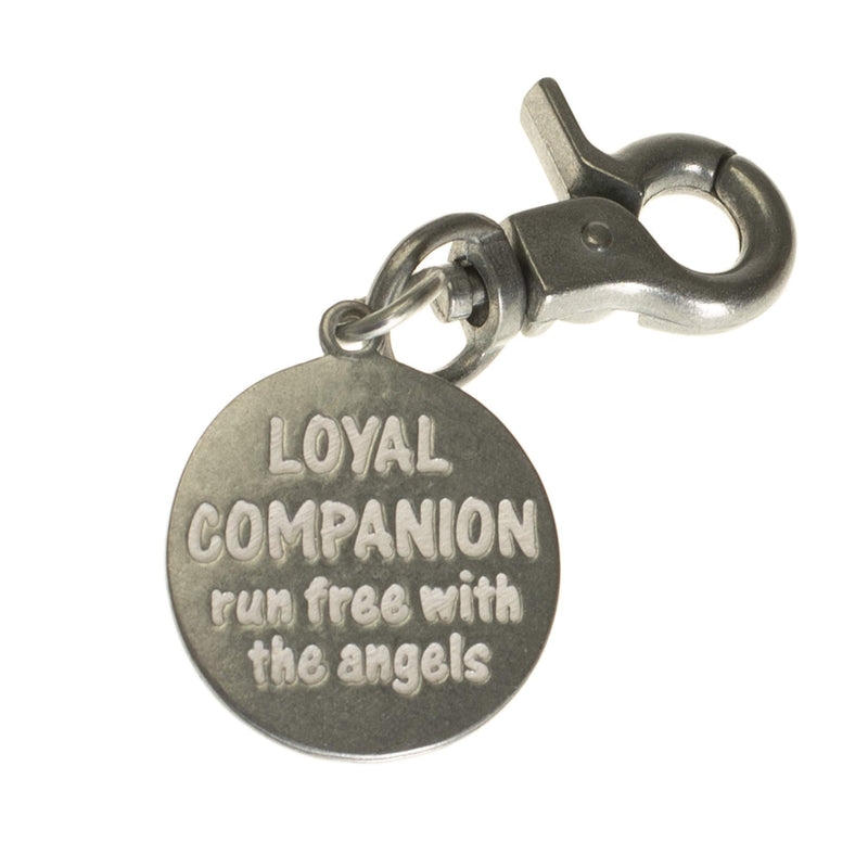 Pet Memorial Loyal Companion Silver Tone 3 x 1 Zinc Alloy Metal Key Chain Charm - PawsPlanet Australia