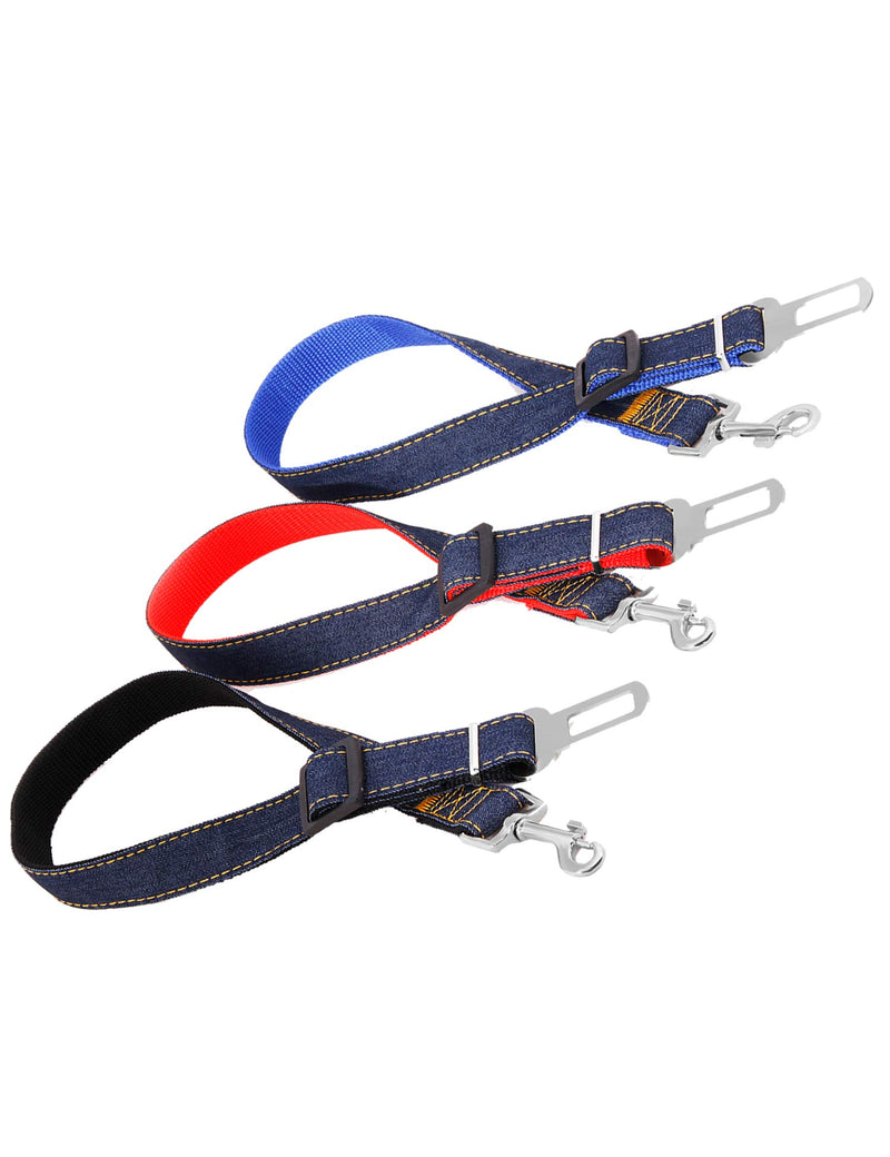 [Australia] - Adjustable Universal Pet Dog Cat Car Seat Belt,Dog Safety Tether,Car Sefety Belt for Dog, Cat, Pet Car Seat Belt Lead Clip Blue 