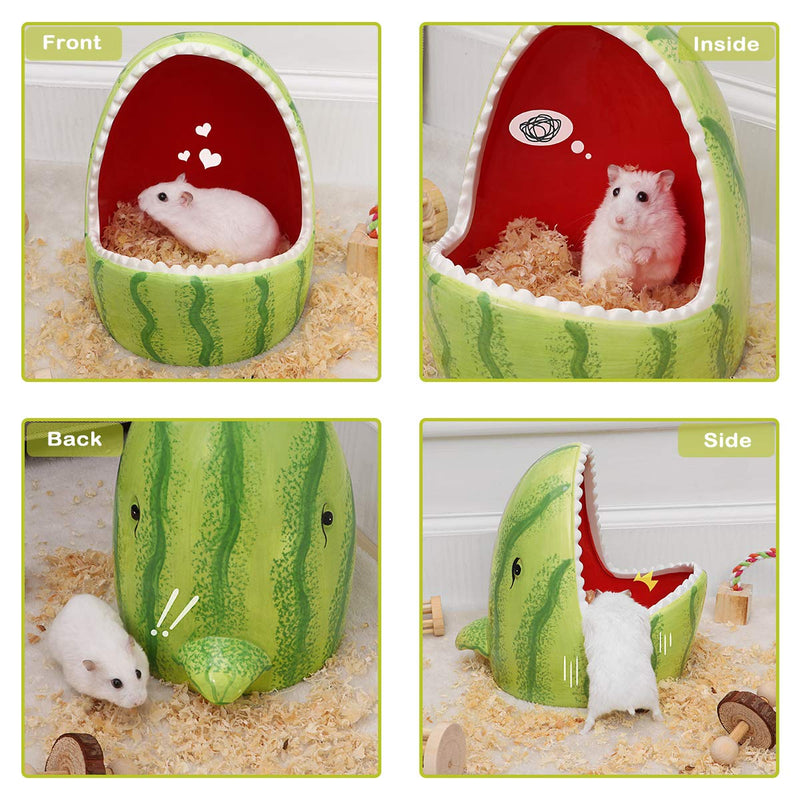 [Australia] - POPETPOP Small Animal House Ceramic Hamster Hideout Small Animal Nest Habitat for Hamsters Gerbils Rats 