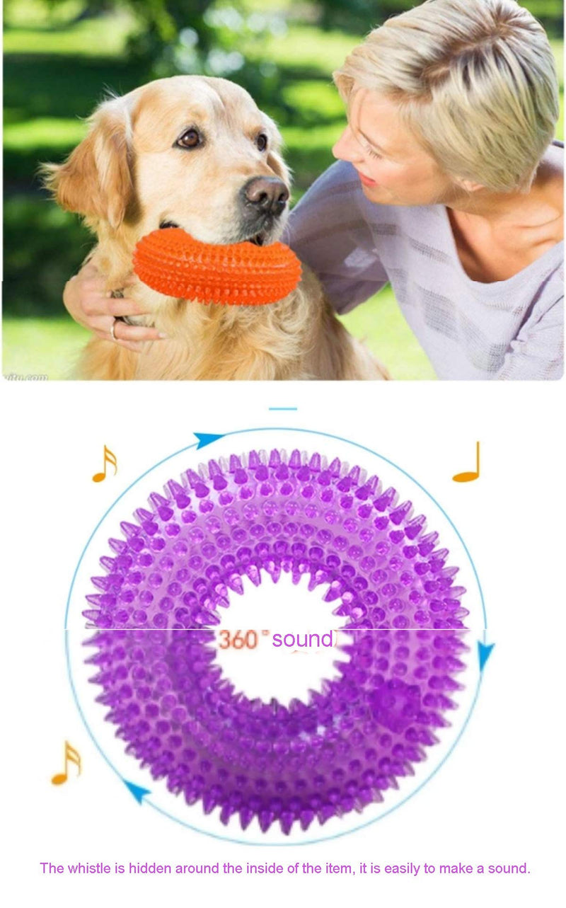 [Australia] - Hestarpet 6PCS Dog Squeaky Toys Pet Squeaky Balls for Dogs Non-Toxic Small Medium Large Dogs Fetch Toys for Dogs TPR Rubber Puppy Toys Spikey Dog Chew Toys for Small Medium Dogs Muti-Color 