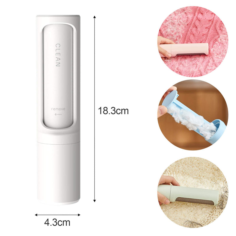 Sunshine smile pet hair remover roller,lint roller pet hair remover,pet hair roller for furniture sofa,dog and cat hair remover,pet fur remover roller (White) White - PawsPlanet Australia