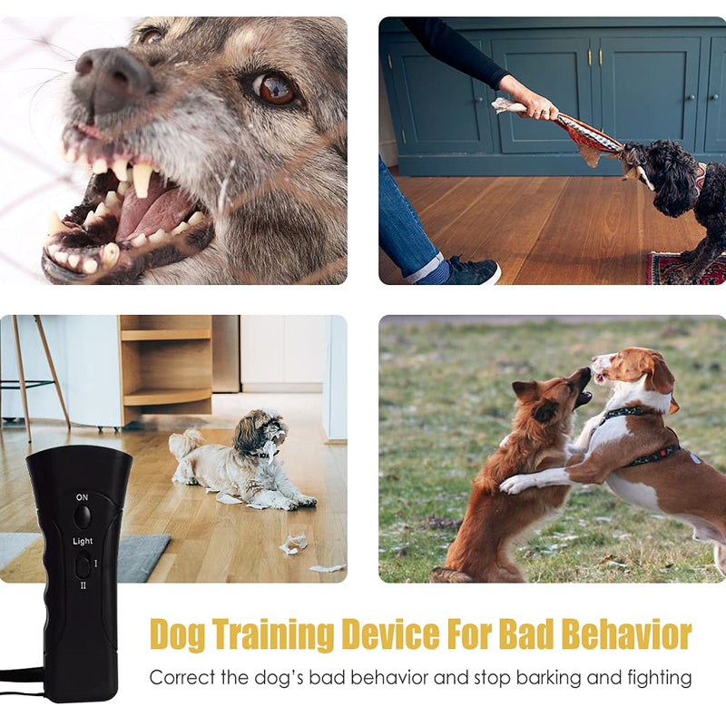 CBROSEY Dog Ultrasonic Repeller,Anti Barking Device,Dog Barking Deterrent Devices,Anti Dog Barking Training Tool With LED Flashlight - PawsPlanet Australia