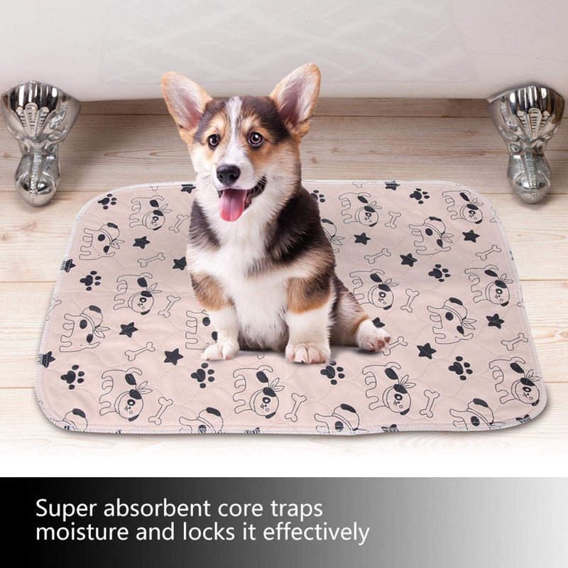 Yosoo Health Gear Reusable Dog Pee Pad, Washable Dog Potty Training Mat, Super Absorbent Puppy Whelping Pad, Waterproof Dog Food Bowl Mats(40 * 60cm/15.7 * 23.6in) 40 * 60cm/15.7 * 23.6in - PawsPlanet Australia