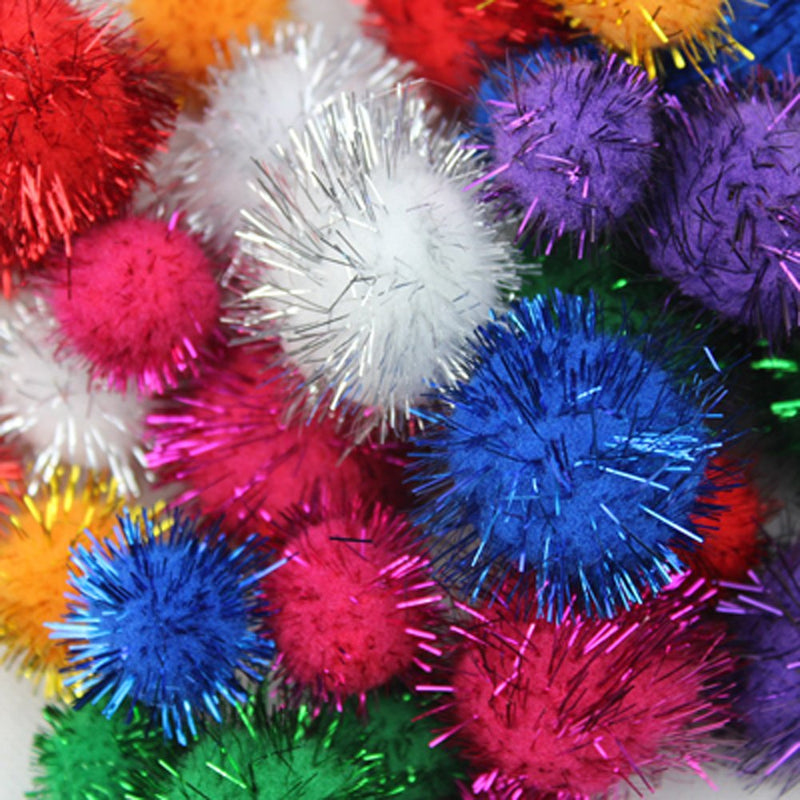 [Australia] - Rimobul Assorted Color Sparkle Balls My Cat's All Time Favorite Toy - 1.5" - 50 Pack 