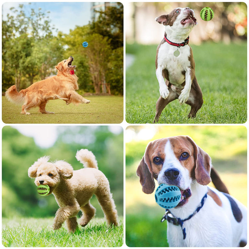 ZDNT 2 pieces dog toy ball, dog ball with dental care, natural rubber dental care ball, puppy intelligence ball, small dog ball, chew toy dog ball for small dogs for teeth cleaning, chewing, training - PawsPlanet Australia