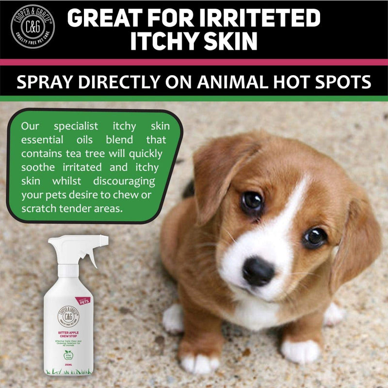 C&G Pets | No Chew Bitter Apple Spray for Dogs | Stop Dog Chewing Deterrent | Alcohol Free Anti Chew Repellent Formula for Puppies Cats Horses and Rodent Pets - PawsPlanet Australia