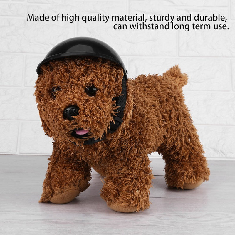 ABS Plastic Helmet Bike Hat Dog Puppy Pet Hat Dog Hat Baseball Cap Hat Black M - PawsPlanet Australia