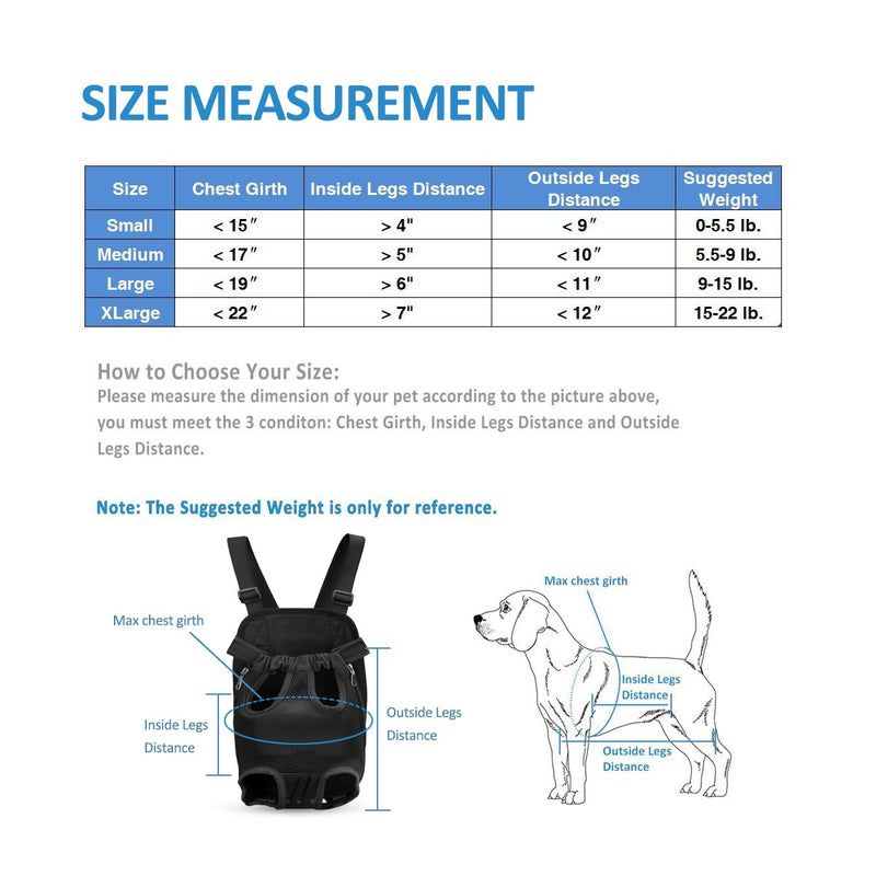 PETCUTE Dog Backpack Carrier Dog Travel backpack Carrier for small medium dogs legs out design for Traveling Hiking S Black - PawsPlanet Australia