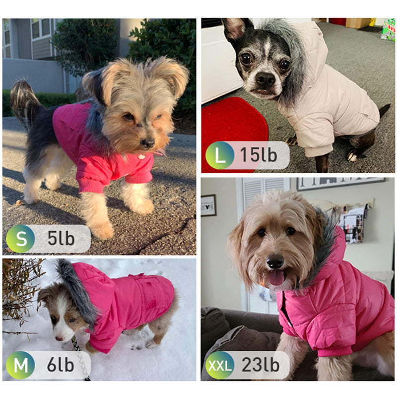 lesypet Dog Warm Winter Coat, Doggy Coats for Small Dogs Wind Resist Paded Warm Jacket for Puppy Grey - PawsPlanet Australia