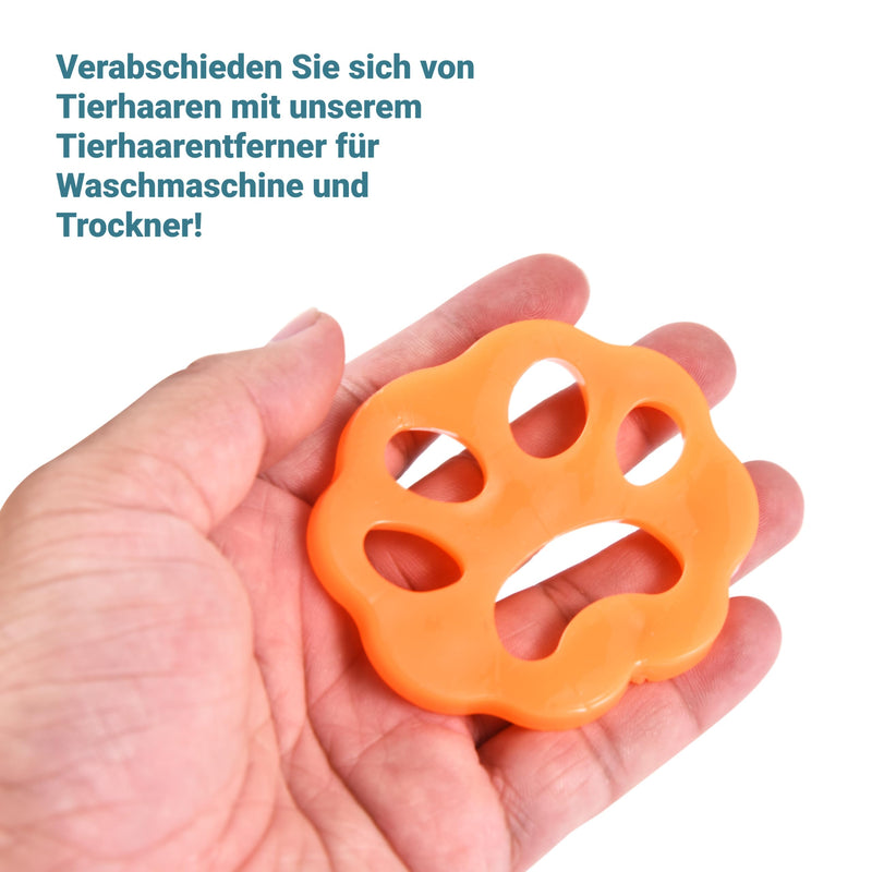 Plemont Pet Hair Remover Set of 8 - Orange and Green - Reusable Pet Hair Washing Machine Removal - Hair Remover for Laundry for Dog Hair, Removes Fur in Dryer and Washing Machine - PawsPlanet Australia