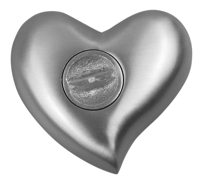 Love to Treasure Silver Elegant Heart Urn Keepsake for Human or Pet Dog Cat Ashes Cremation Funeral Memorial - PawsPlanet Australia