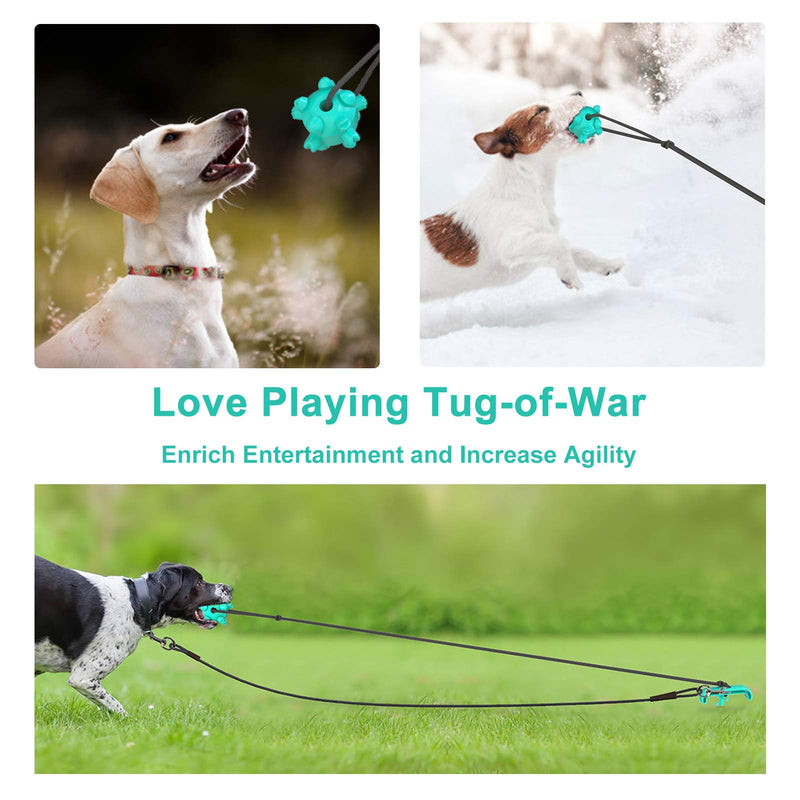 Dog Tug Toys, Dog Chew Toys for Aggressive Chewers, Pet Rope Toys for Chewing Teeth Cleaning Interactive Treat Food Dispensing Ground Stake Toy - PawsPlanet Australia