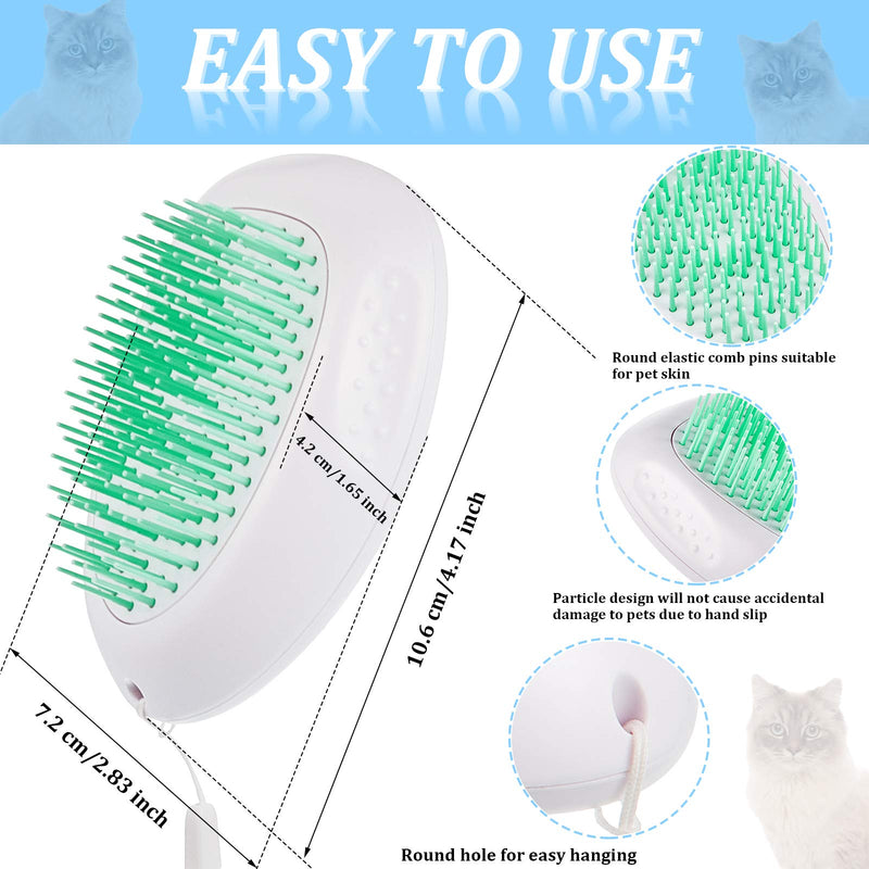 Baderke 2 Pieces Cat Brush for Shedding and Grooming Cat Hair Remover Cat Hair Comb Dog Grooming Brush for Long and Short Haired Cats, Green and Blue - PawsPlanet Australia