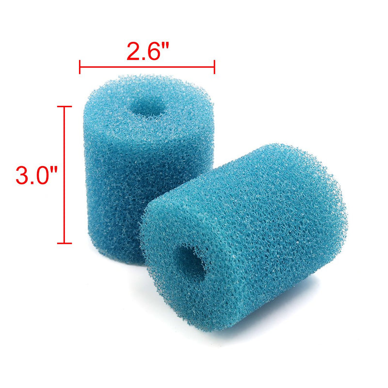 [Australia] - uxcell 6pcs 2.6 Inch Dia Cylinder Pre-Filter Sponge Filter Media for Aquarium Blue 