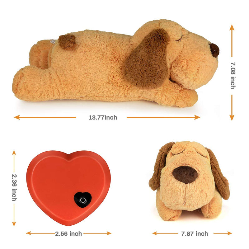 E-More Puppy Toy with Heartbeat, Puppies Separation Anxiety Dog Toy Soft Plush Sleeping Buddy Behavioral Aid Toy Puppy Heart Beat Toy for Puppies Dog Pet - PawsPlanet Australia