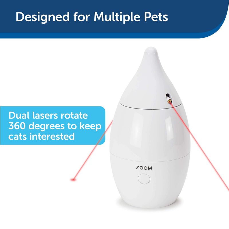 PetSafe Zoom - Automatic, Interactive, Rotating Laser Cat Toy with Two Lasers - PawsPlanet Australia