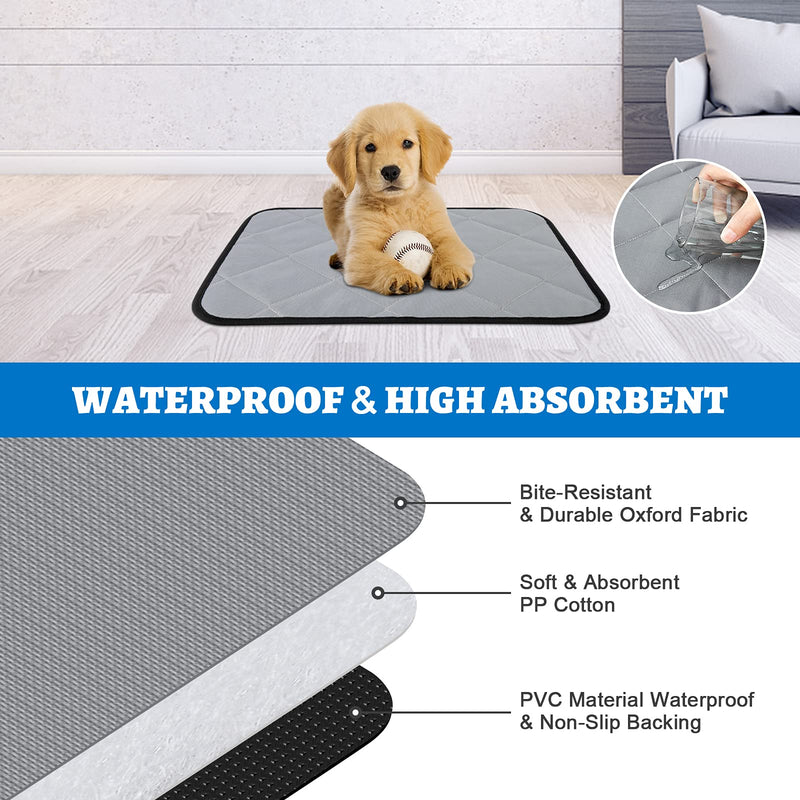 AXUAN Dog Self Cooling Mat, Washable Kennel Pad, Waterproof & Non-Slip Design, Dog Crate Bed Mat Great for Cats/Puppy/Rabbits/Guinea Pig/Sofa Floor Travel Car Seats Sleeping (4Pcs) - PawsPlanet Australia