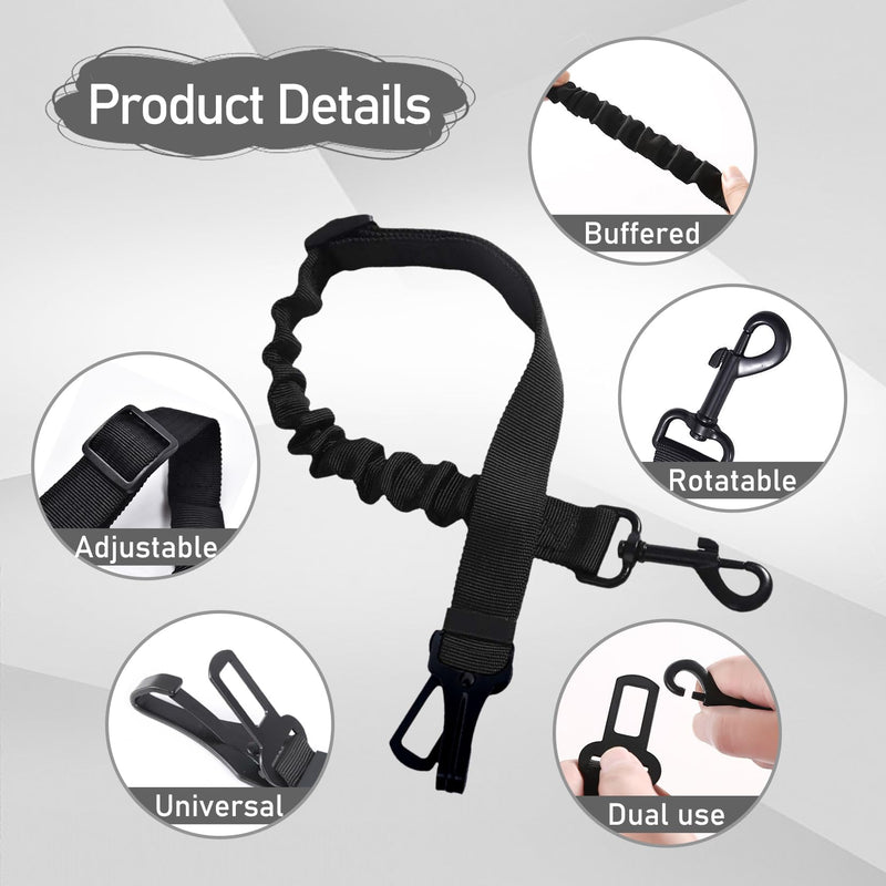 Idota dog seat belt car, shock absorber dog, seat belt dog car, elasticity of the elastic belt for pets, adjustable pull rope for pets - PawsPlanet Australia