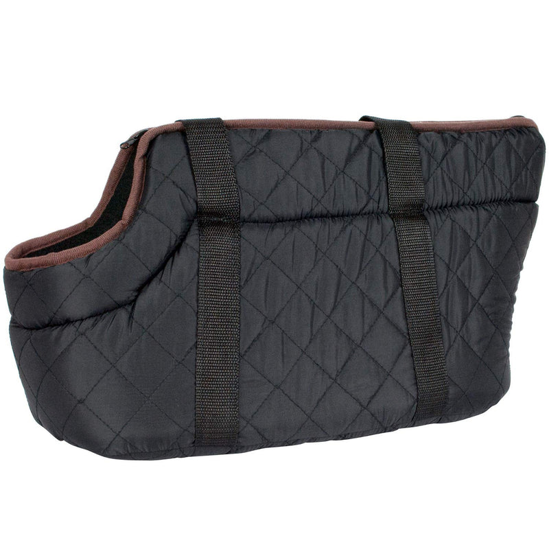 proudpet Quilted Pet Carrier Small Dog Handbag Cat Carry Bag (Black) Black - PawsPlanet Australia