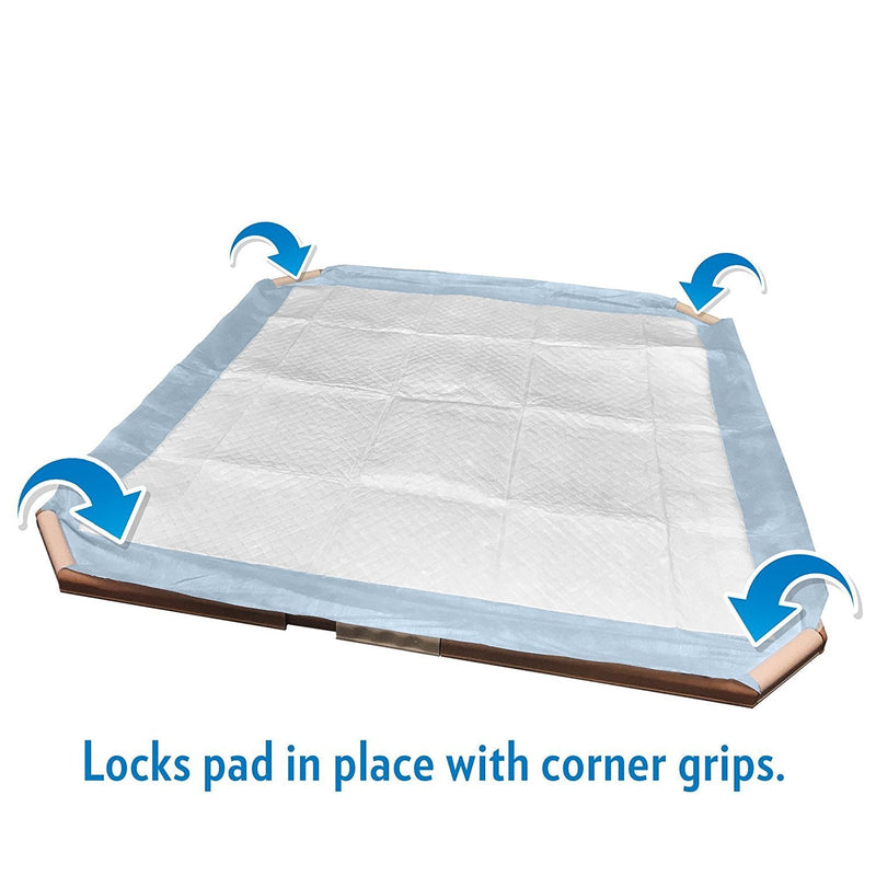 Simple Solution Dog Pad Holder | Portable Tray for Pet Training and Puppy Pads | Protection Against Pad Leakage, Bunching, and Shredding | Fits Pads 21 x 21 Inches or Larger Single - PawsPlanet Australia