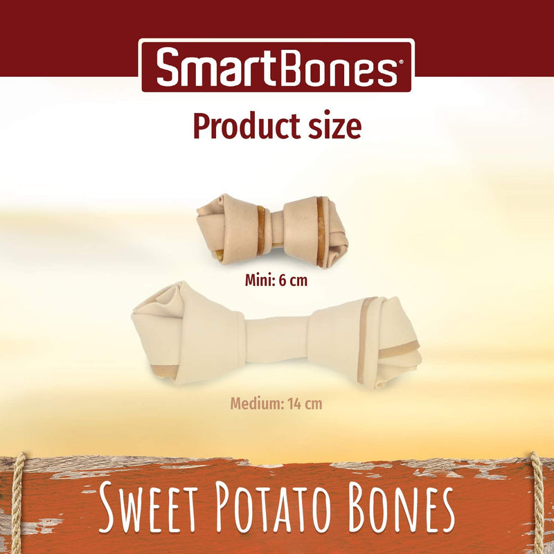 SmartBones Mini Sweet Potato Bones Rawhide-Free Chewy Treats for Dogs, Made With Vegetables, 8 Count S (Pack of 8) - PawsPlanet Australia