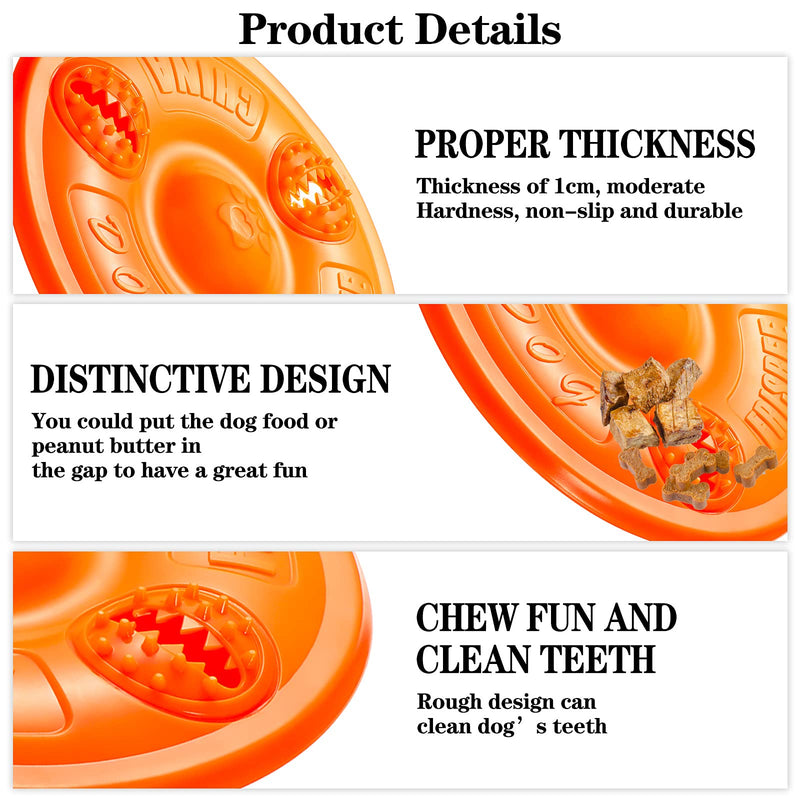 2 Pieces Flying Discs Interactive Dog Toys Rubber Flyer Puppy Chew Toys Durable Rubber Dog Toy Flying Disc Safe on Teeth for Small, Medium and Large Dogs (20 cm, Gear) 20 cm - PawsPlanet Australia