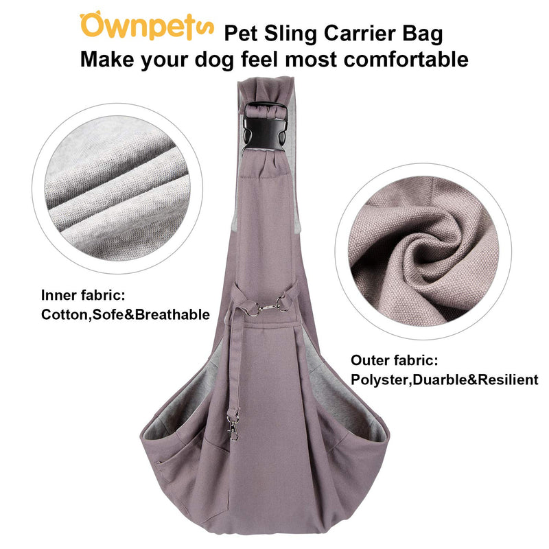 AGPTEK Pet Sling Carrier, Ownpets Dog Sling Bag Shoulder Carry Bag with Pocket - Safe, Comfortable, Reversible, Adjustable, Fit Small & Medium Pets, Perfect for Outdoor Activities - PawsPlanet Australia