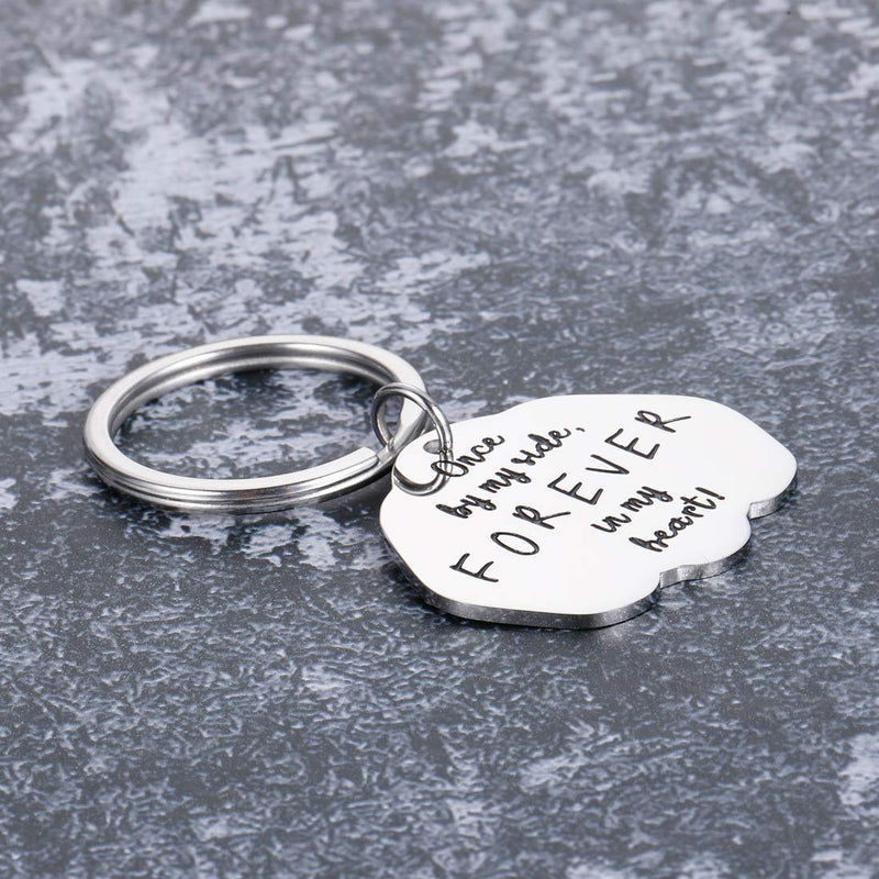 [Australia] - Pet Memorial Gifts Keychain for Pet Lovers Women Men Loss of Pet Jewelry Sympathy Condolences Key Ring for Pet Owner Family Friends Girls Boys Teens Remembrance Once by My Side Forever in My Heart 