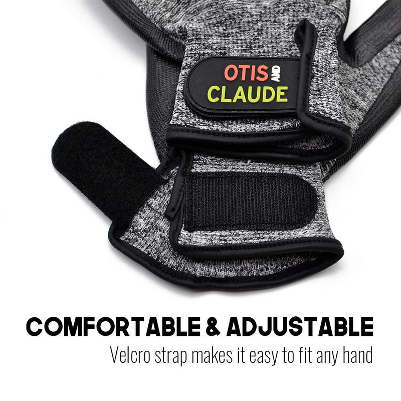 [Australia] - Otis & Claude Pet Grooming Gloves with Adjustable Strap - Gentle and Comfortable Hair Remover, Bathing, Massage, Brush - Left & Right - for Cats, Dogs & Horses 