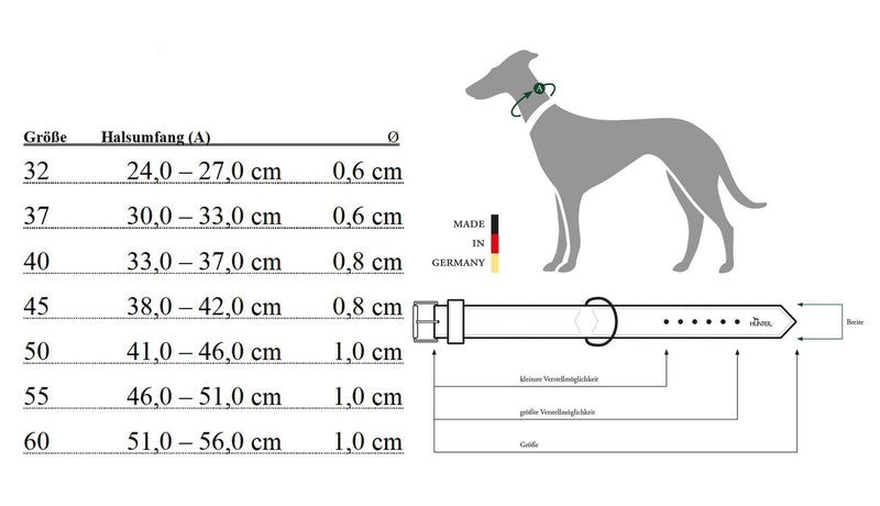 HUNTER ROUND & SOFT ELK dog collar, leather, soft, round, fur-friendly, 55 (ML), black 55 (ML) - PawsPlanet Australia