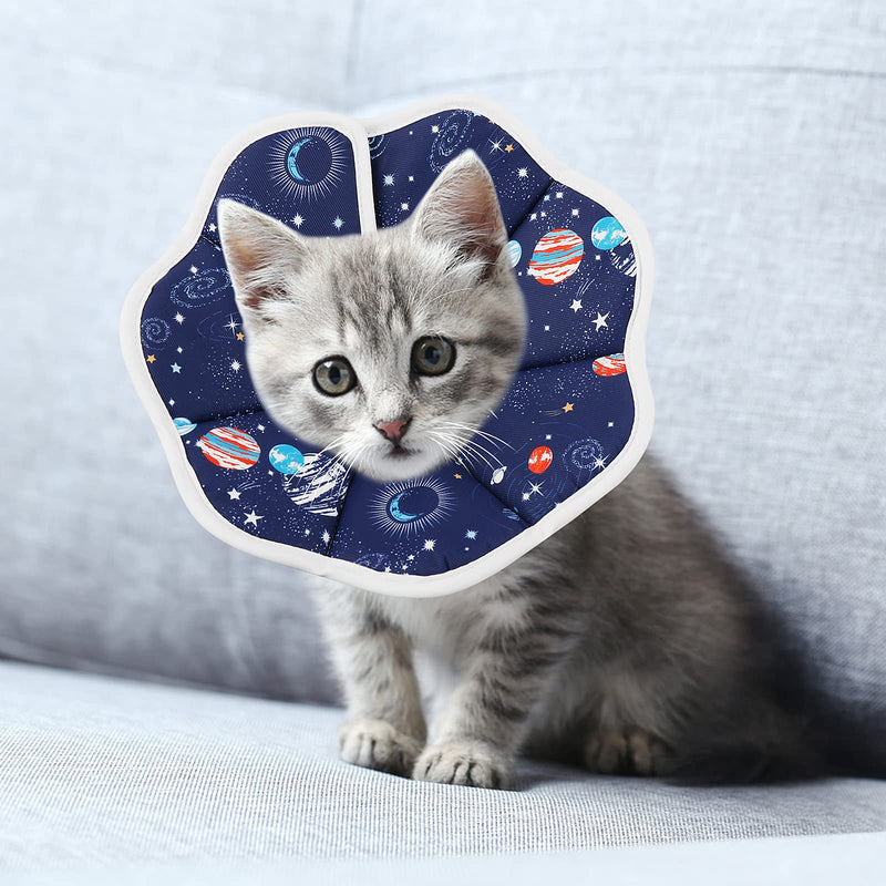 TIESOME Soft Cat Cone Collar, Adjustable Small Puppy Recovery Collar After Surgery Lightweight Comfortable Pet Protective Cotton Cone for Cat Kitten Prevent Licking Wounds - PawsPlanet Australia