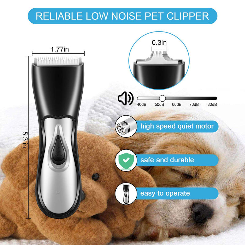 [Australia] - Lovav Dog Clippers Washable,2 in 1 Dog Grooming Clippers Kit,Professional Dog Trimmers Clippers Cordless,Low Noise Dog Shaver USB Rechargeable,Pet Clippers for Dogs,Cats,Rabbits and More 