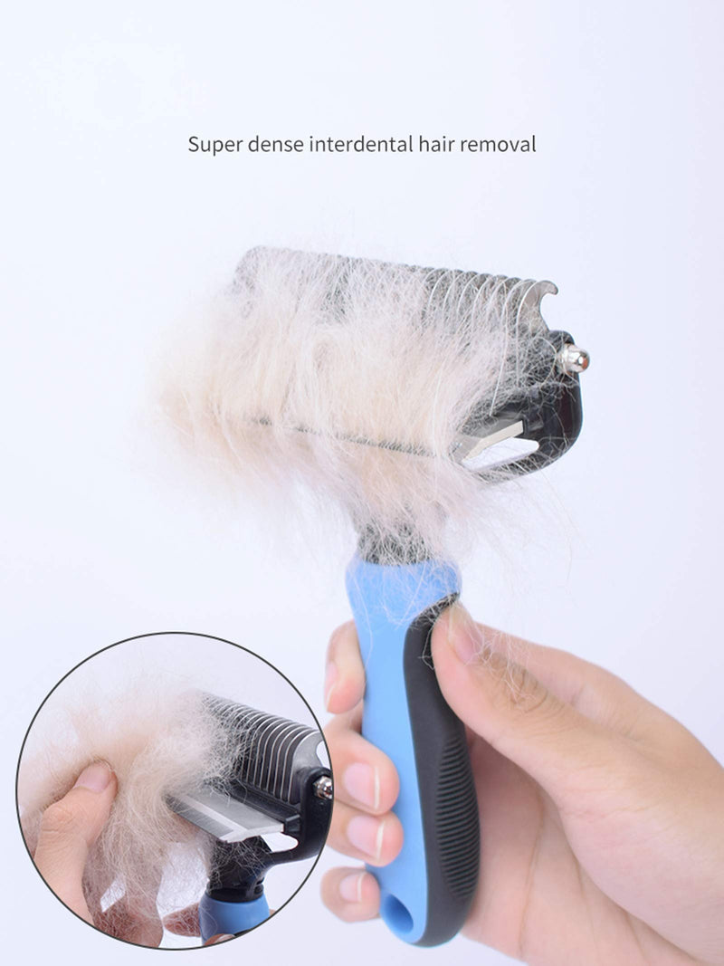 Gudoread Dog Brush for Shedding - 2 in 1 Pet Grooming Tool for Dogs/Cats, Safe Dematting Comb to Remove Mats & Tangles , Reduces Shedding by Up to 95%, Undercoat Brush with Short to Long Hair - PawsPlanet Australia