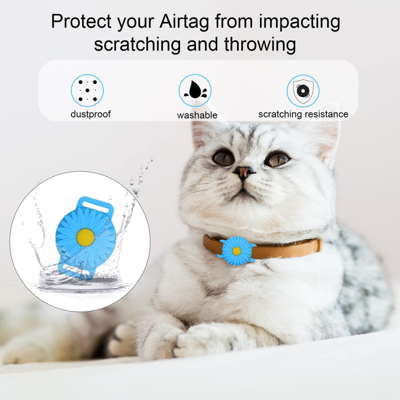 Airtag Cat Collar Holder for Apple Air Tag Cat Collar Holder Within 0.6 inch, Airtag Dog Collar Holder, Airtag Pet Collar Holder for Apple Airtag Collar Small Airtag Protector blue - PawsPlanet Australia